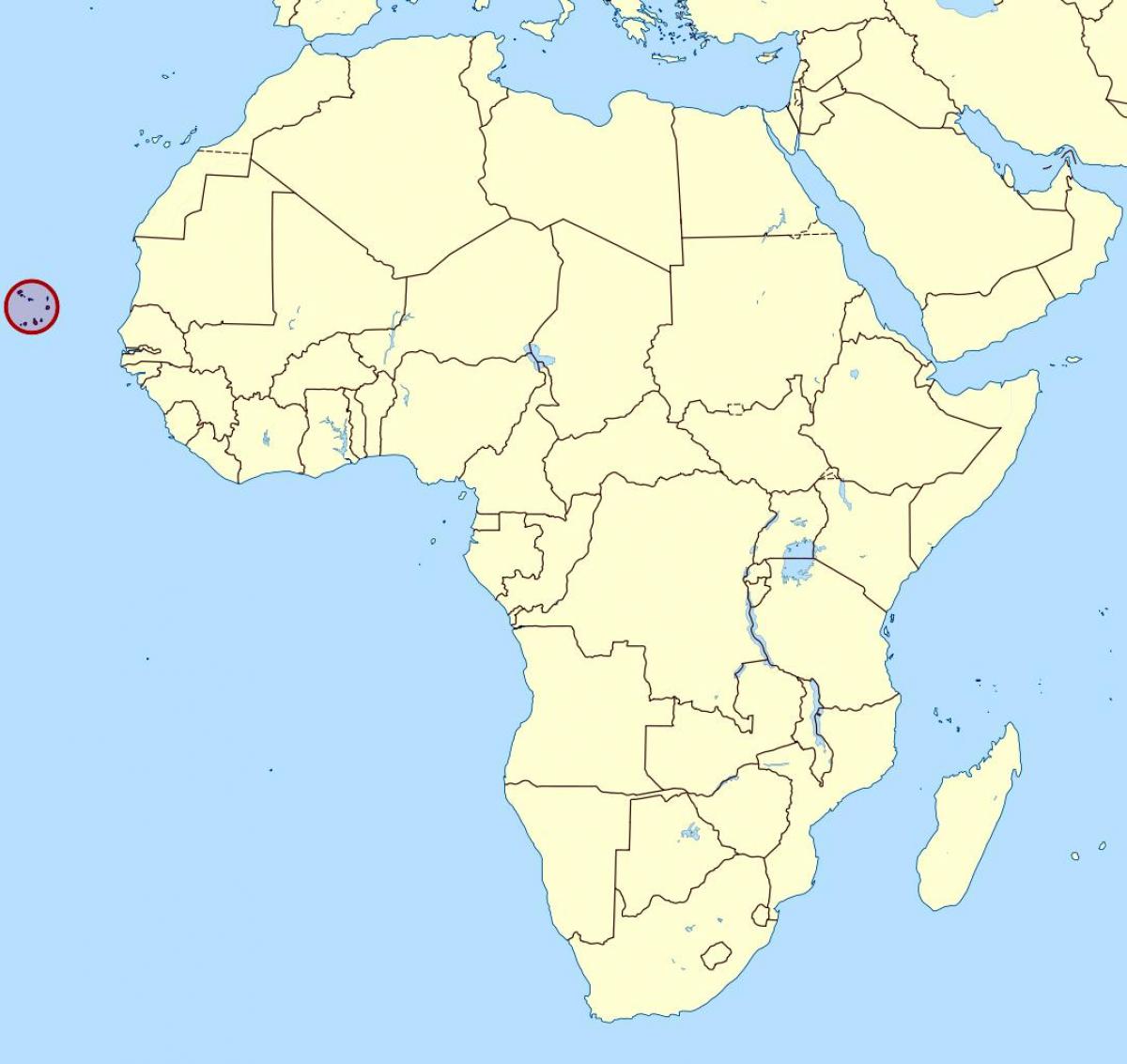 mapa de Cabo Verde mapa de localización