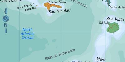 Illas de cabo Verde mapa de localización