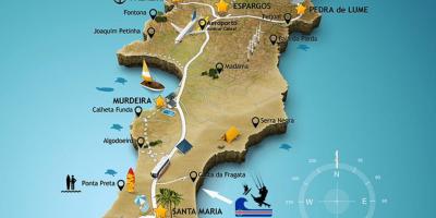 Mapa de santa maría Cabo Verde